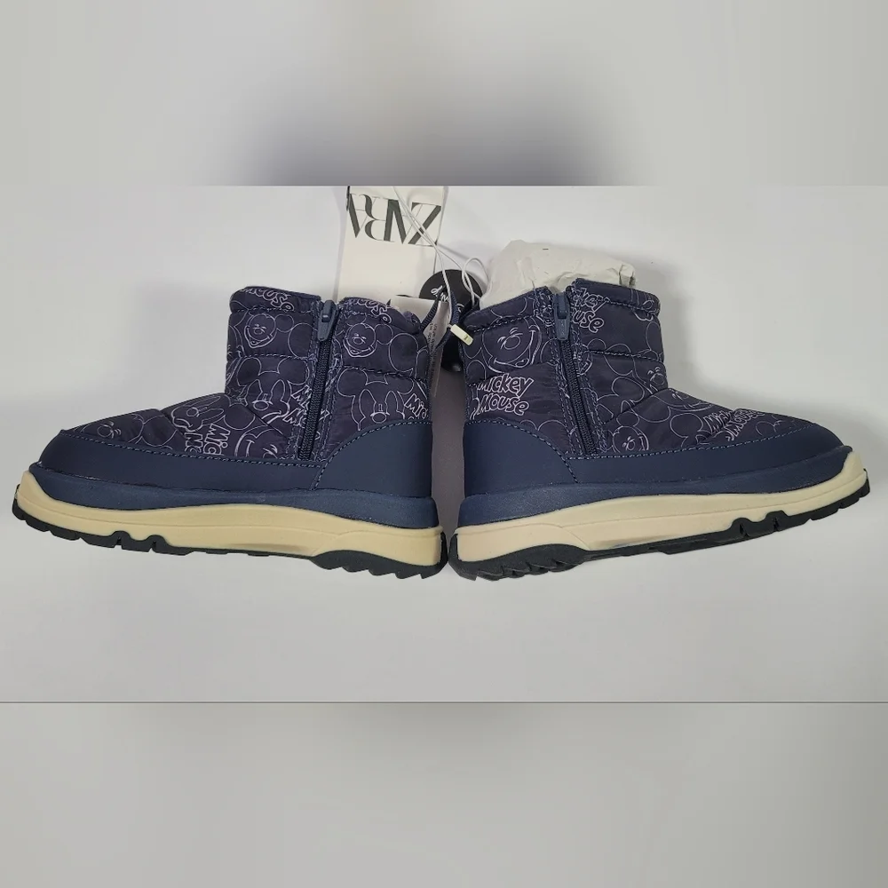 Zara Kids Navy Mickey Mouse Boots